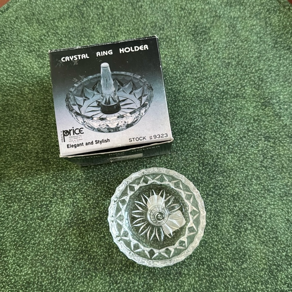 Vintage Crystal Ring Holder